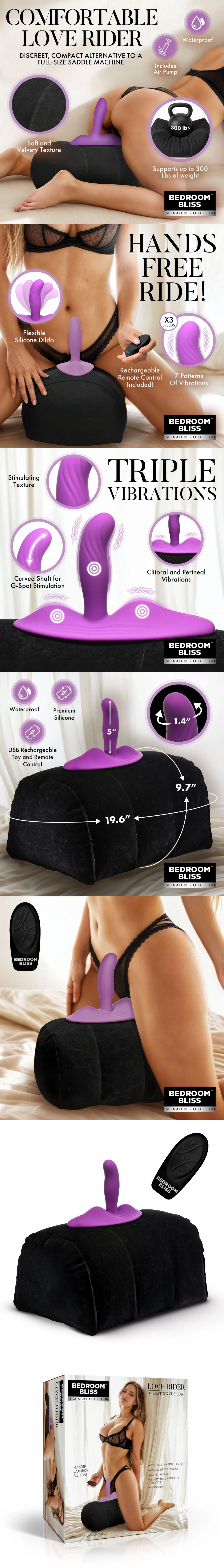 xr brands love rider vibrating cushion with remote control