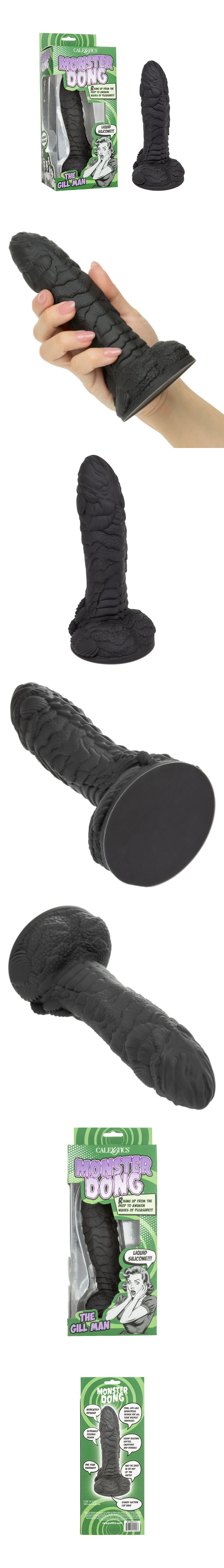 monster dong gill man 7.5 inch silicone fantasy dildo