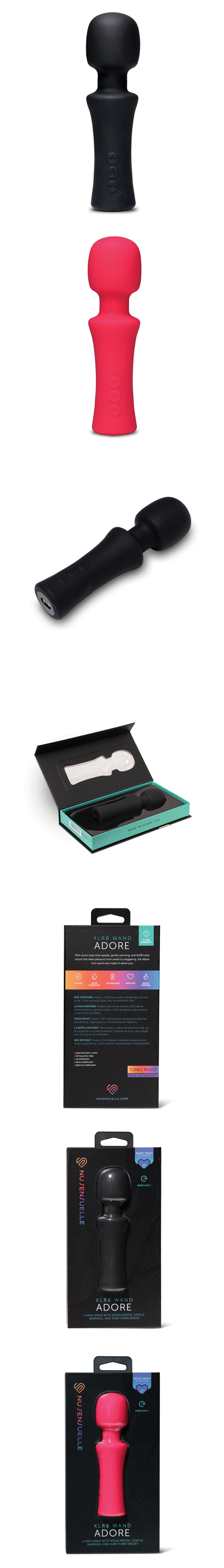 nu sensuelle adore xrl8 av wand clitoris vibrator quiet vibe