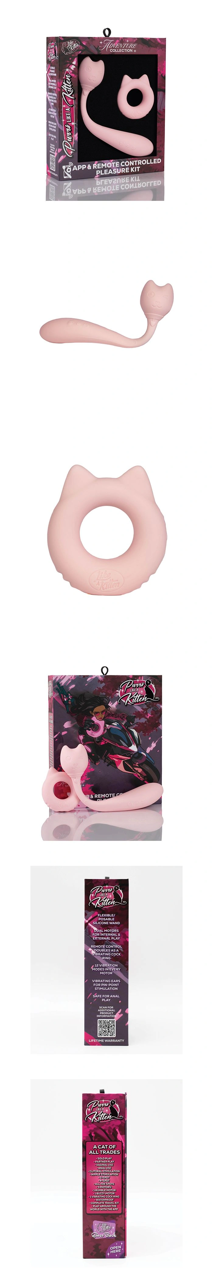 Like A Kitten app controlled wand cock ring vibrating kit couples toy set