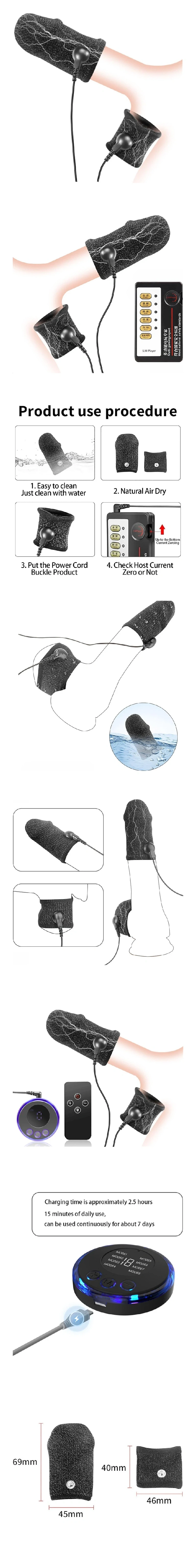 Venusfun electro shock penis trainer sleeve with silver fiber conductive material designed