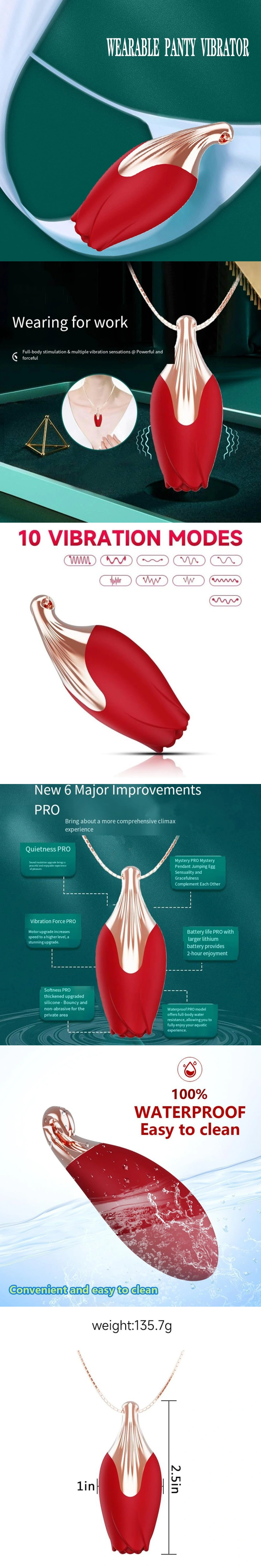 venusfun necklace clitoris vibrator rose vibrator