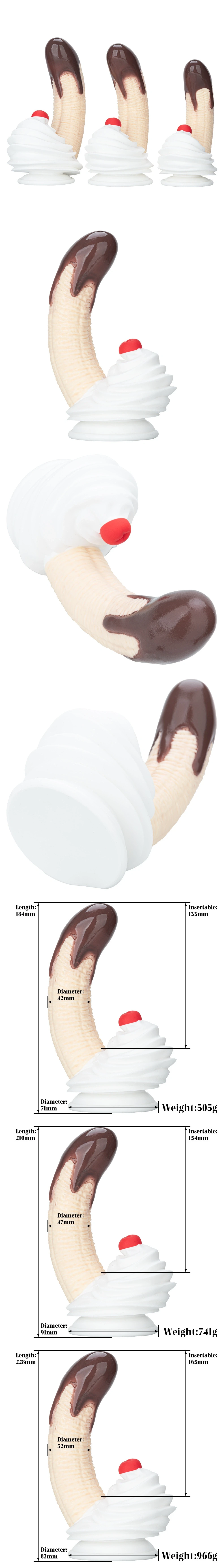 Venusfun Chocolate Dipped Banana Split premium silicone dildo