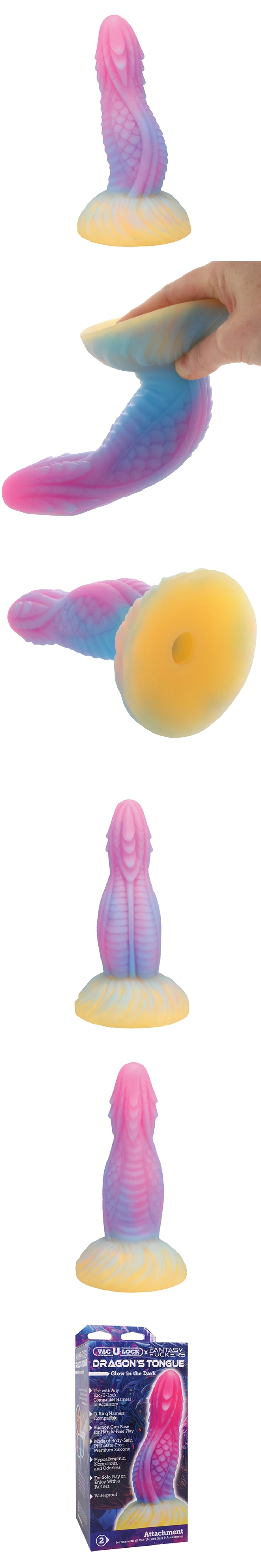 doc johnson 7in dragon tongue suction cup dildo