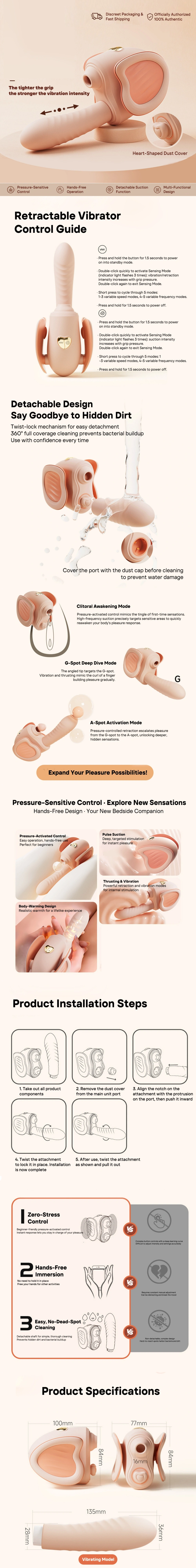 venusfun g-spot stim vibrating dildo with thrusting