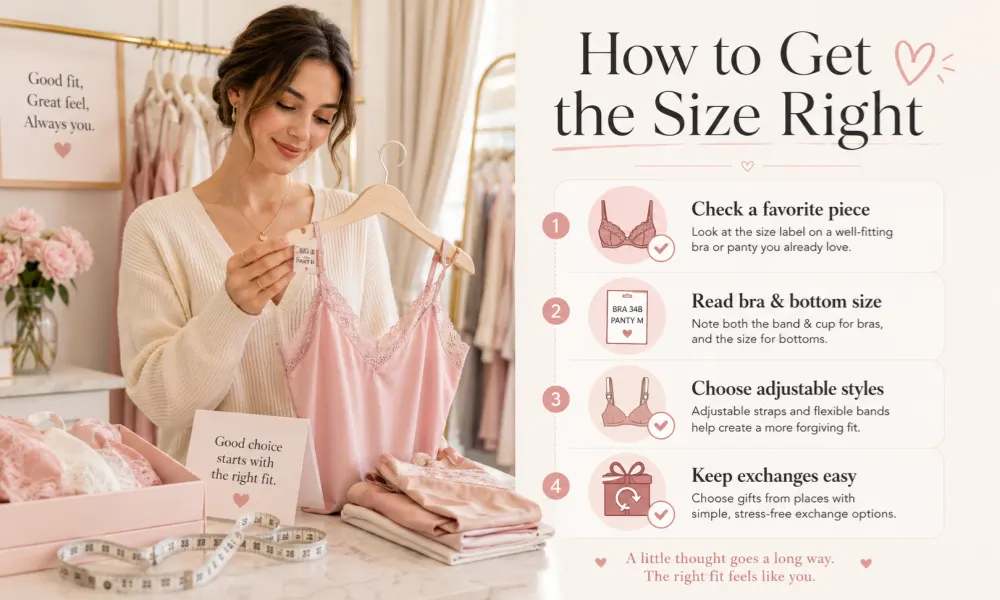 how to get the size right for a lingerie gift