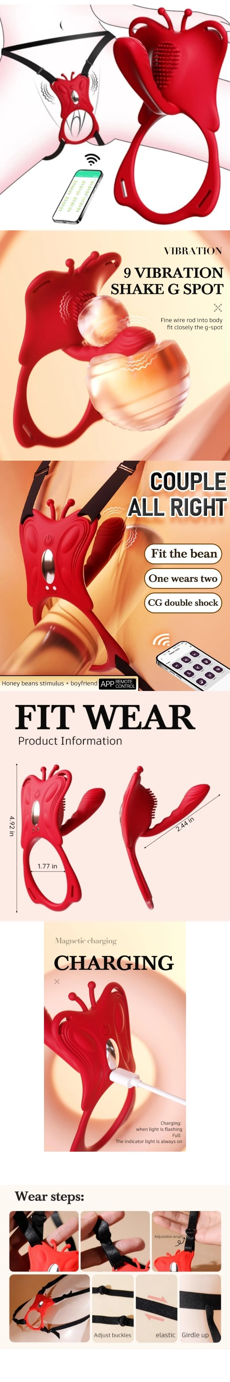 venusfun app control wearable vibrator for couples hands free 5 in 1 silicone discreet rechargeable toy