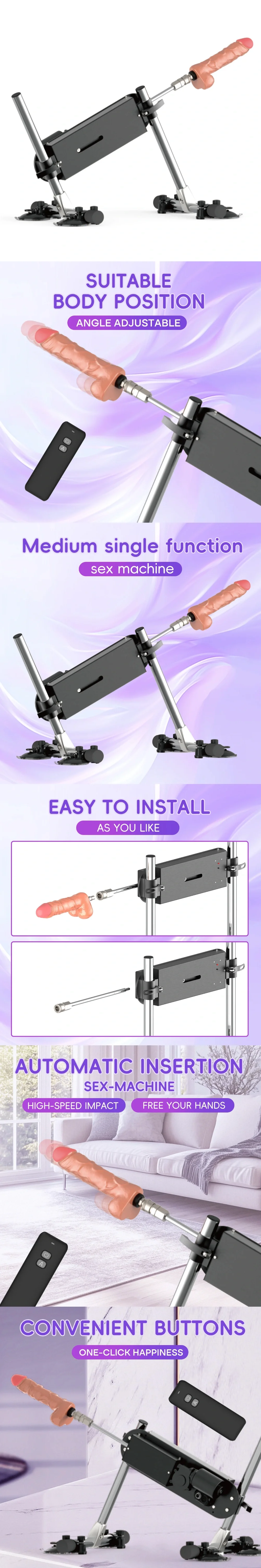 zsex 520a adjustable thrusting sex machine remote control variable speed beginner friendly hands free