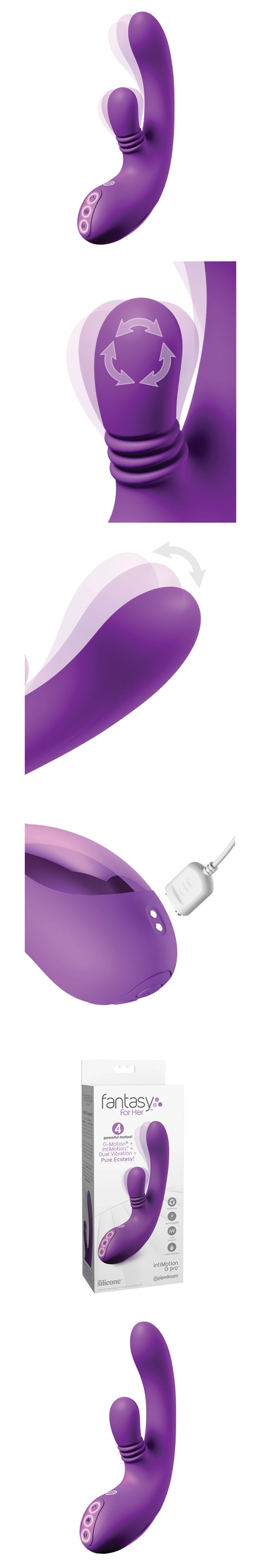 pipedream fantasy for her intimotion g-pro rabbit vibrator