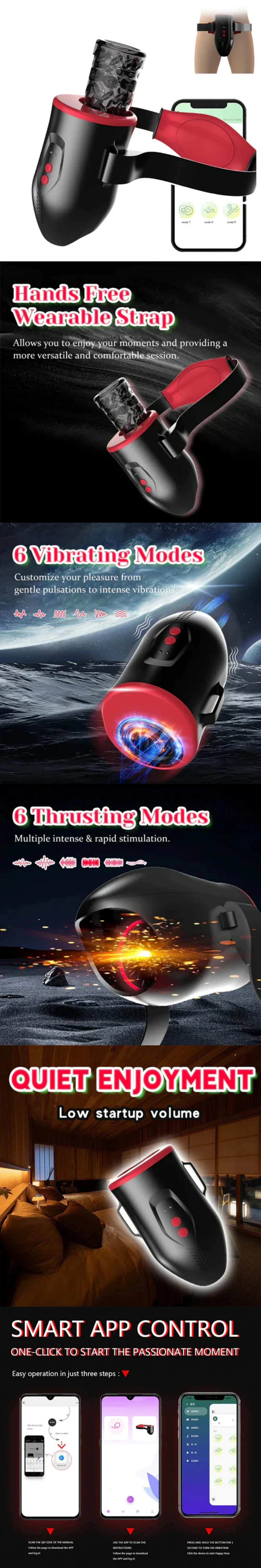 hands free wearable automatic masturbator