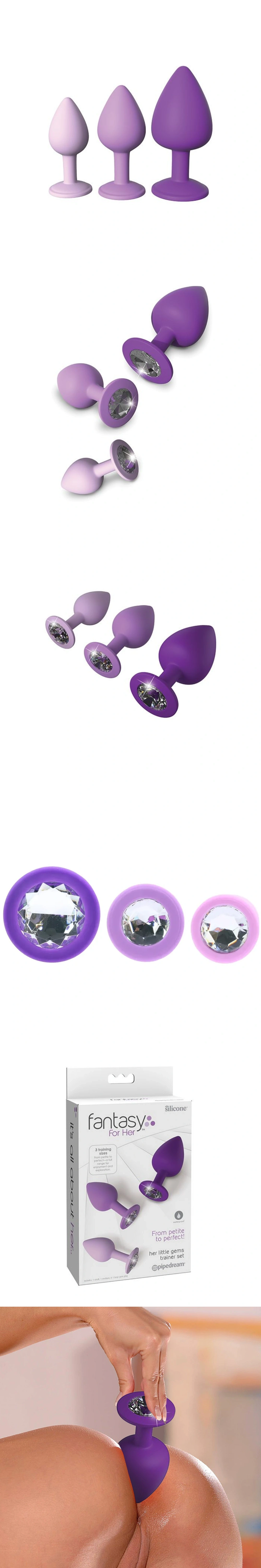 pipedream fantasy for her little gems trainer set anal plug