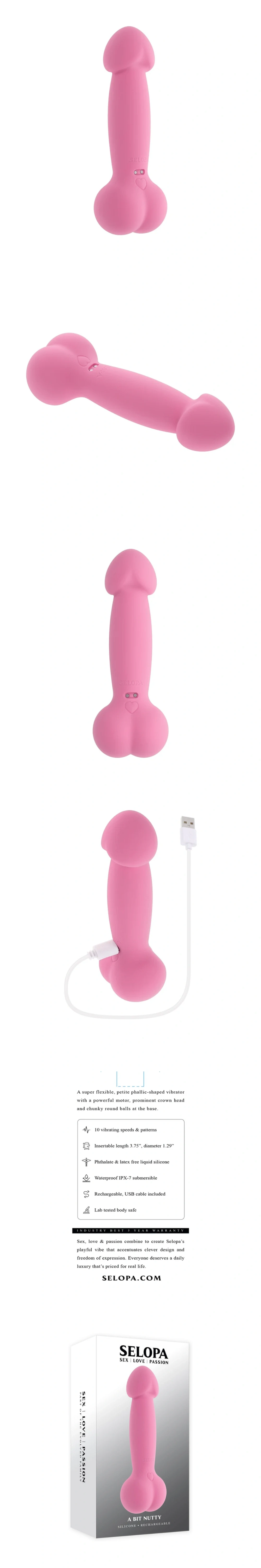 selopa a bit nutty floppy phallic mini vibrator