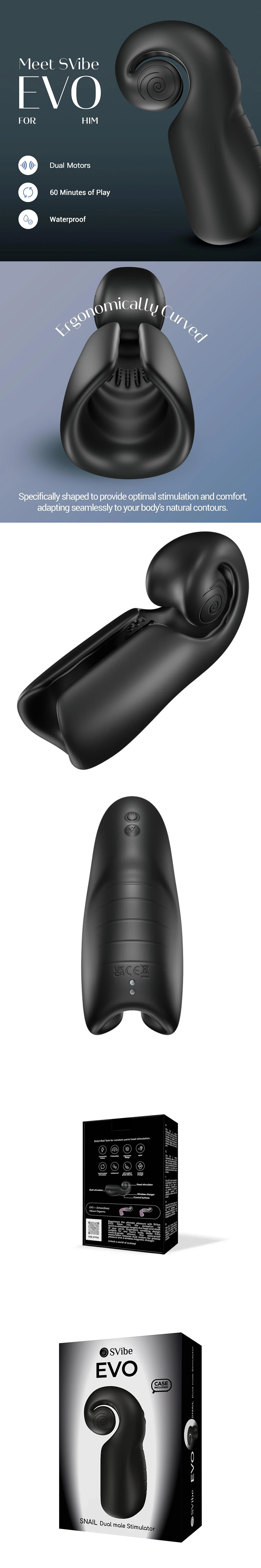 svibe evo rechargeable male masturbator