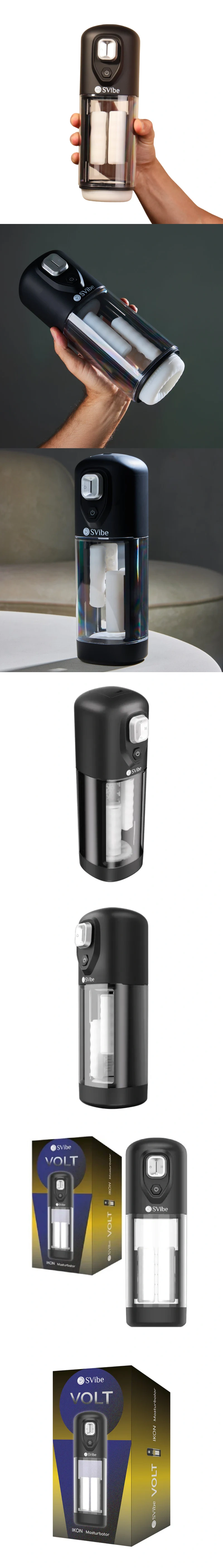 svibe ikon volt premium tpe warming friction stroker masturbator for men stamina train