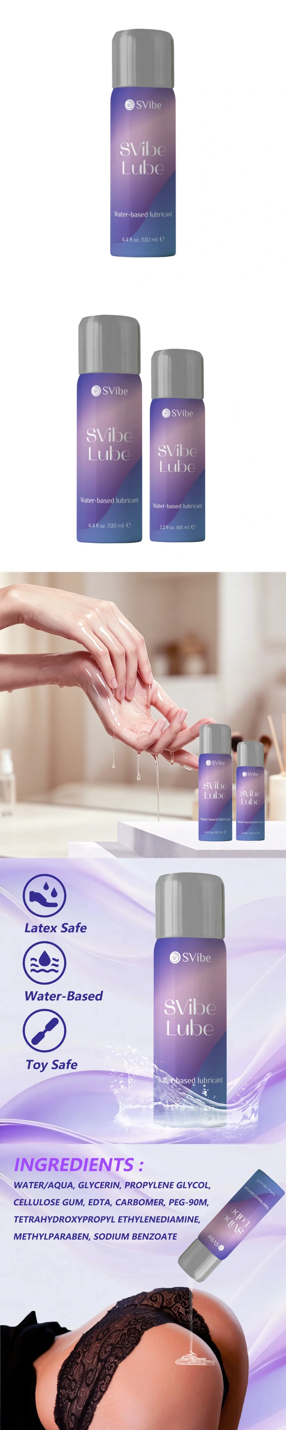 svibe snail lube water based lubricant for sensitive skin