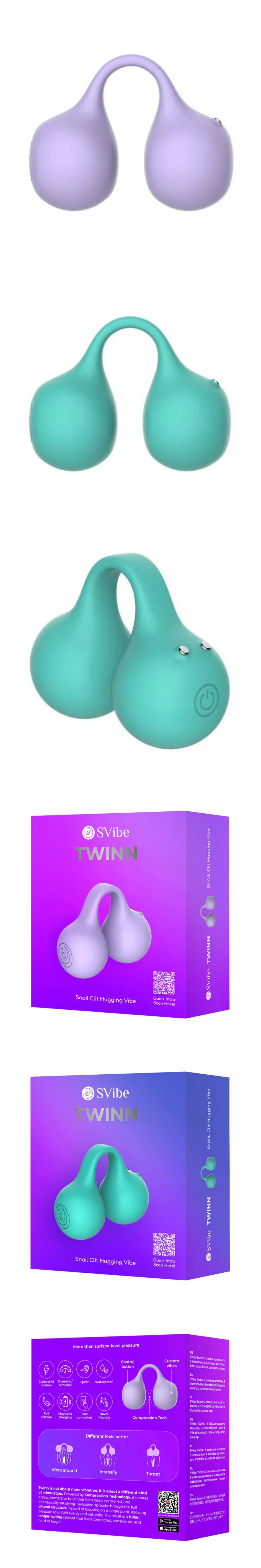 svibe snail twinn finger vibrator w/ app control