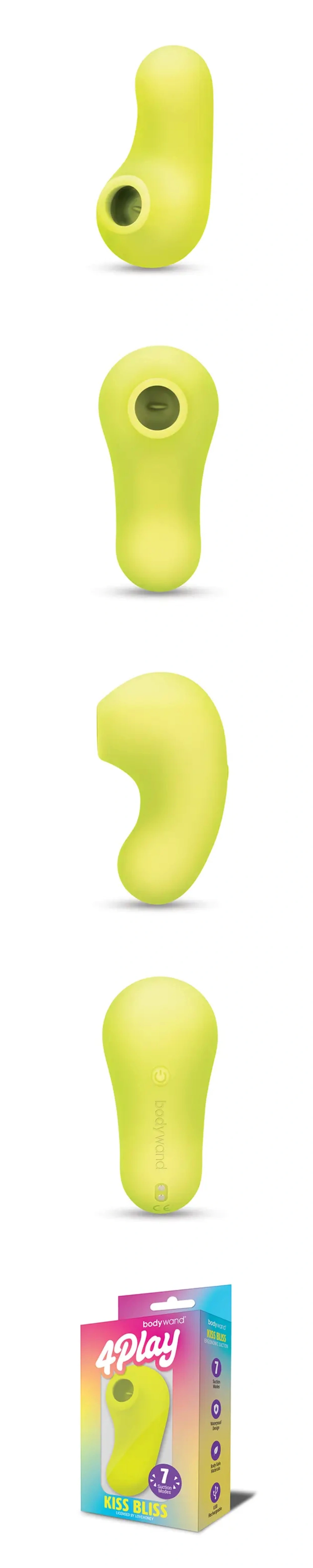 bodywand 4 play petite bliss air pulse suction vibrator 7 modes silicone toy for women