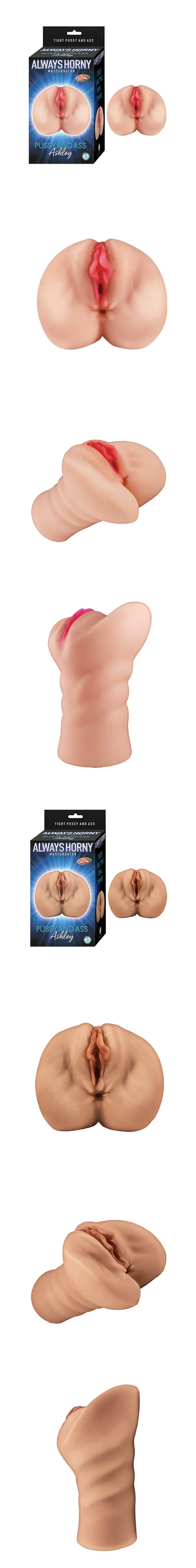 nasstoys ashley pussy and ass masturbator tpe stroker with suction tunnel