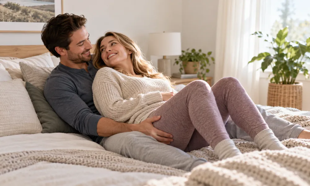Full Nelson Position Guide for Couples Couple relaxing together while learning about the Full Nelson position
