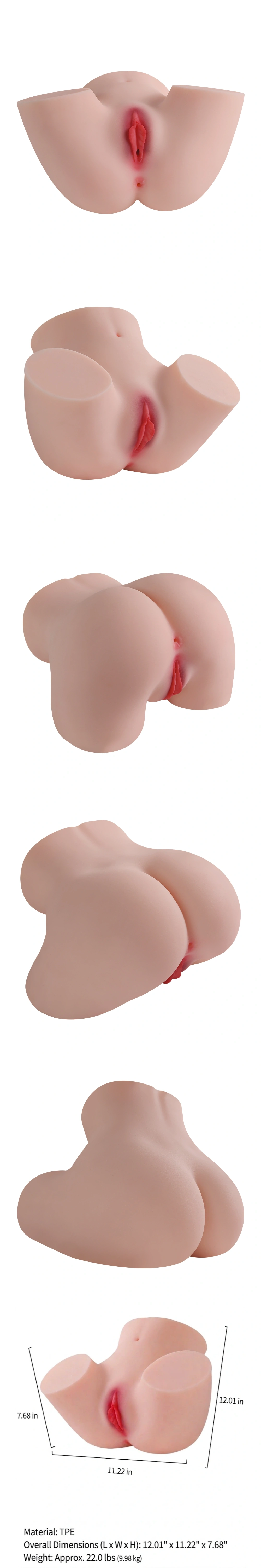22lb tpe realistic torso sex doll