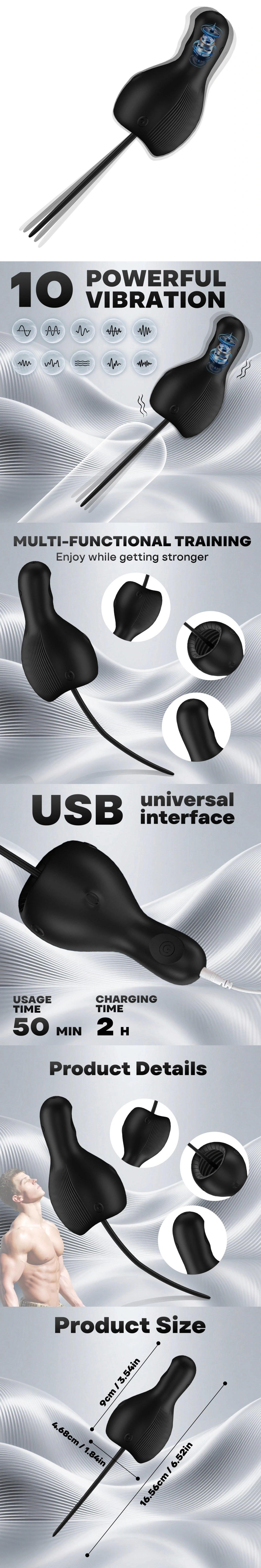 vibrating urethral sounding glen trainer male masturbator
