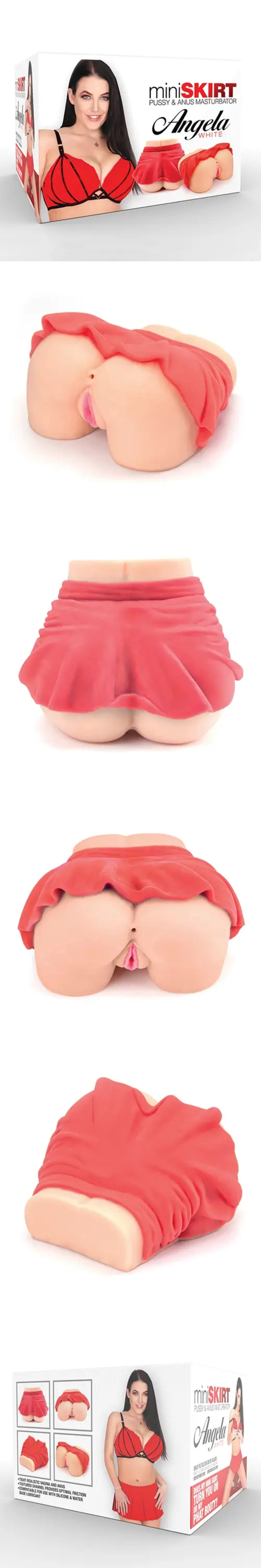 Pornstar Signature Series Angela White Mini Skirt Masturbator Dual Hole Pussy Ass Toy
