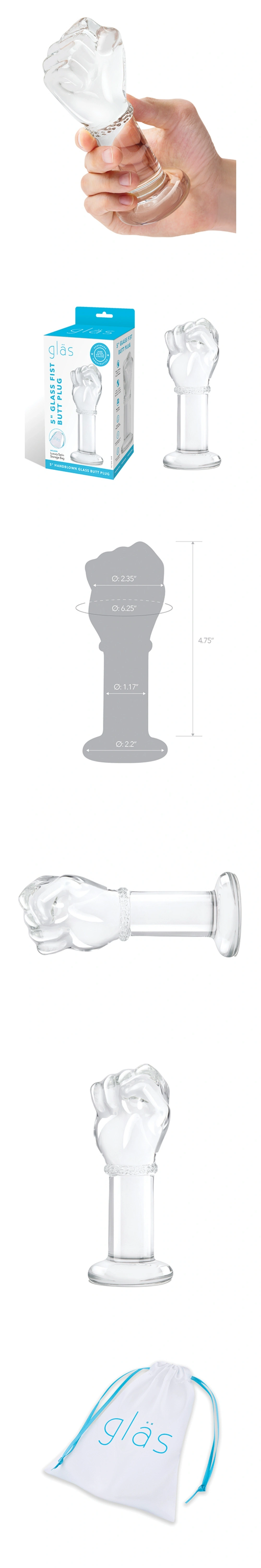 glas 5in fist butt plug anal expander