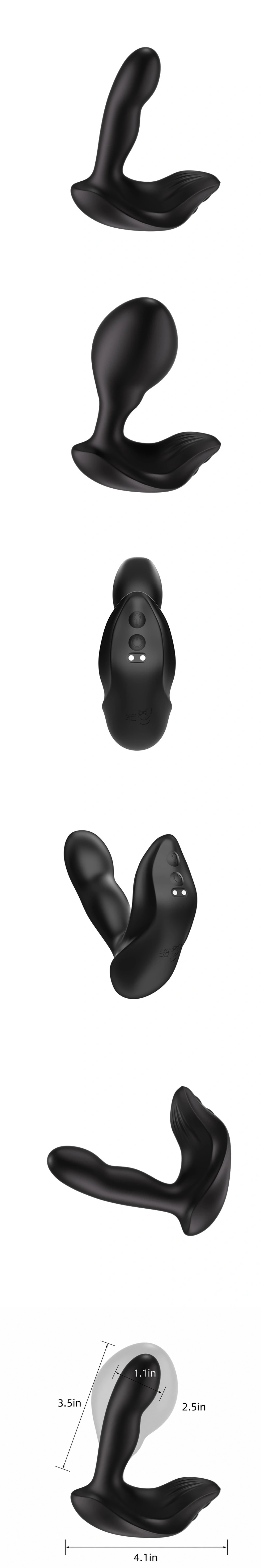 inflatable vibrating prostate massager anal plug