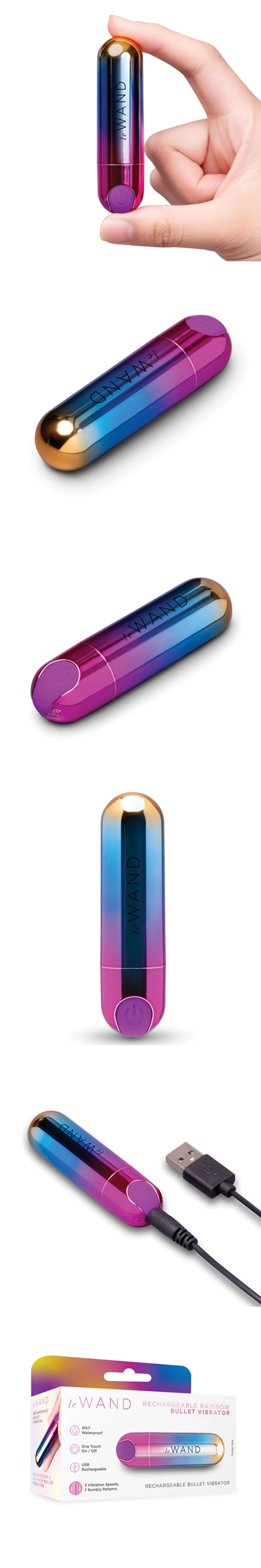 le wand rechargeable rainbow bullet vibrator mini massager small vibrator le wand rechargeable rainbow bullet vibrator mini massager small vibrator