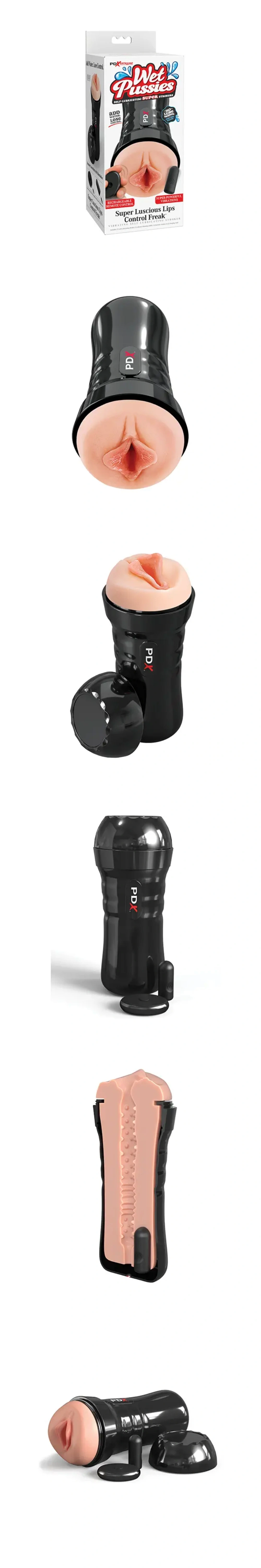 PDX Extreme Wet Pussies Self Lubricating Super Luscious Lips Control Freak Light Stroker