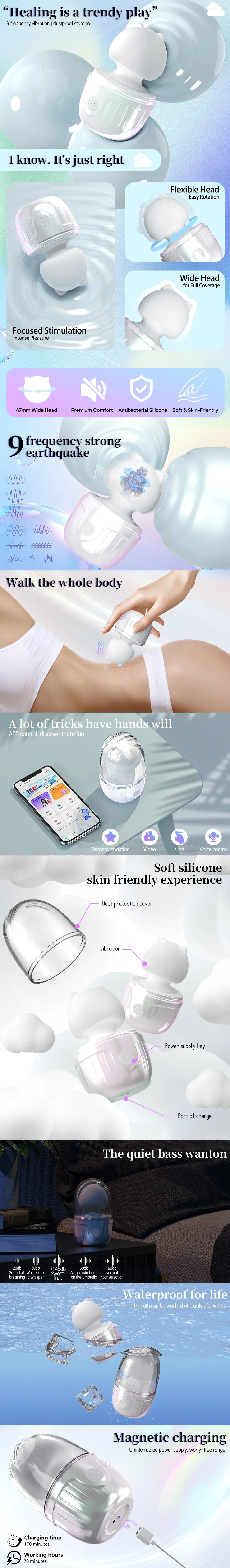 Venusfun Sweet Pomelo Max App Clitoral Vibrator with 9 Modes IPX6 and Magnetic Charging Venusfun Sweet Pomelo Max App Clitoral Vibrator with 9 Modes IPX6 and Magnetic Charging