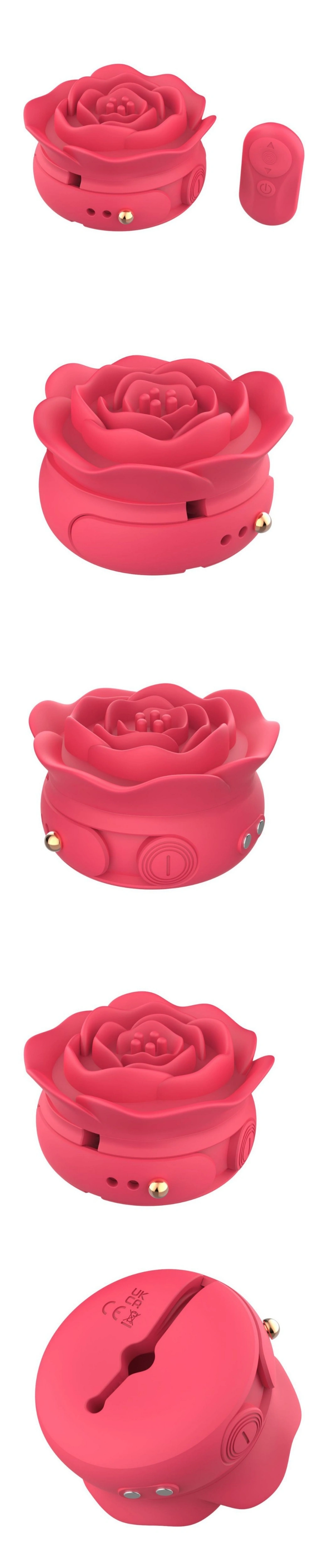 Venusfun Rose Nipple Clamps Massager with APP or Remote Control Options
