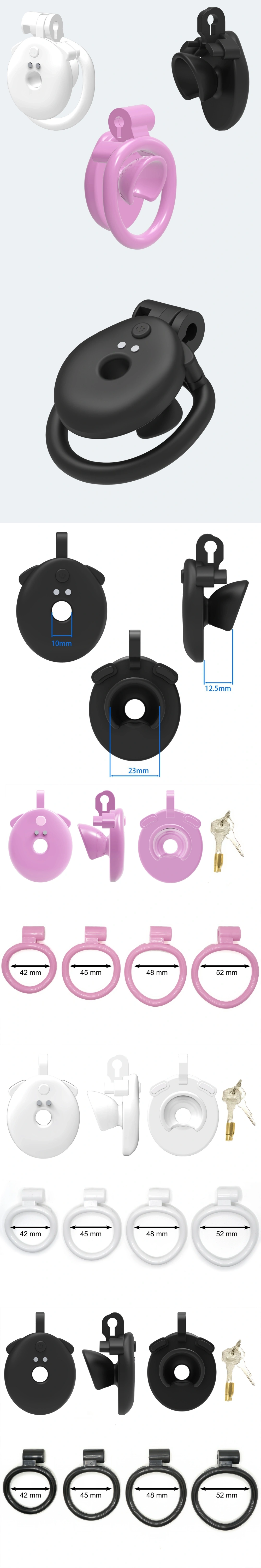 vibrating flat male chastity cage couples bdsm sex toy